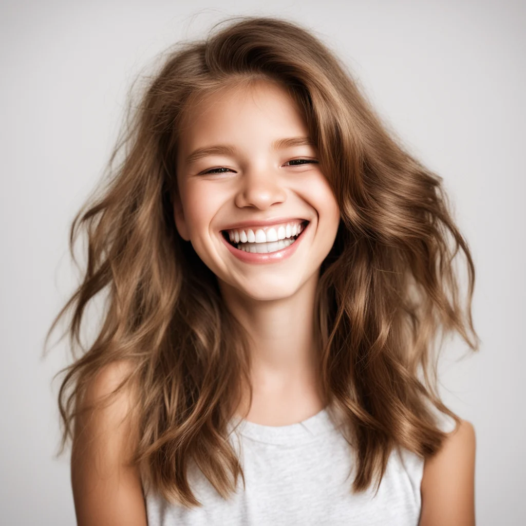 aiartstation art happy girl%2C bronze hair%2C big smile confident engaging wow 3