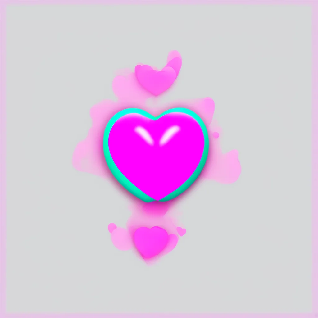 aiartstation art heart emote babyblue and pink confident engaging wow 3