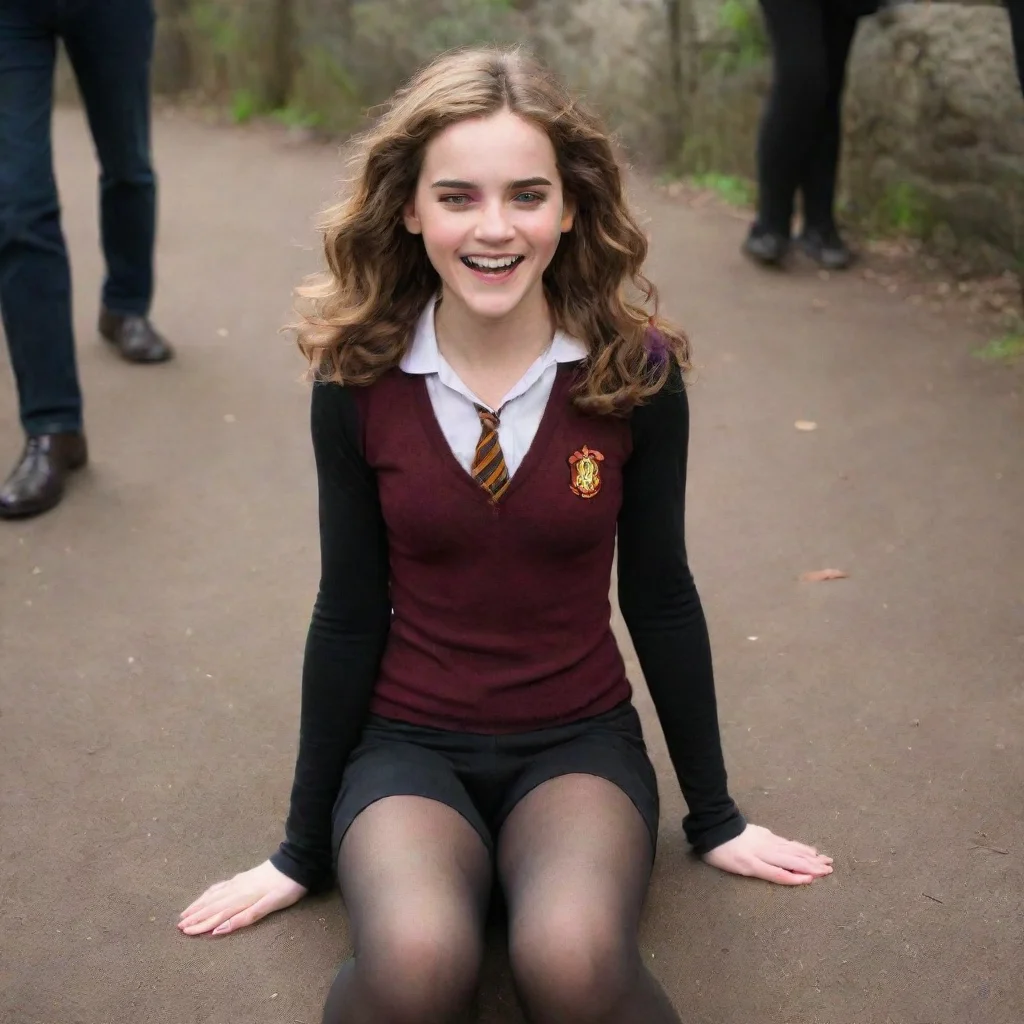 aiartstation art hermione granger is tickled while wearing tights confident engaging wow 3