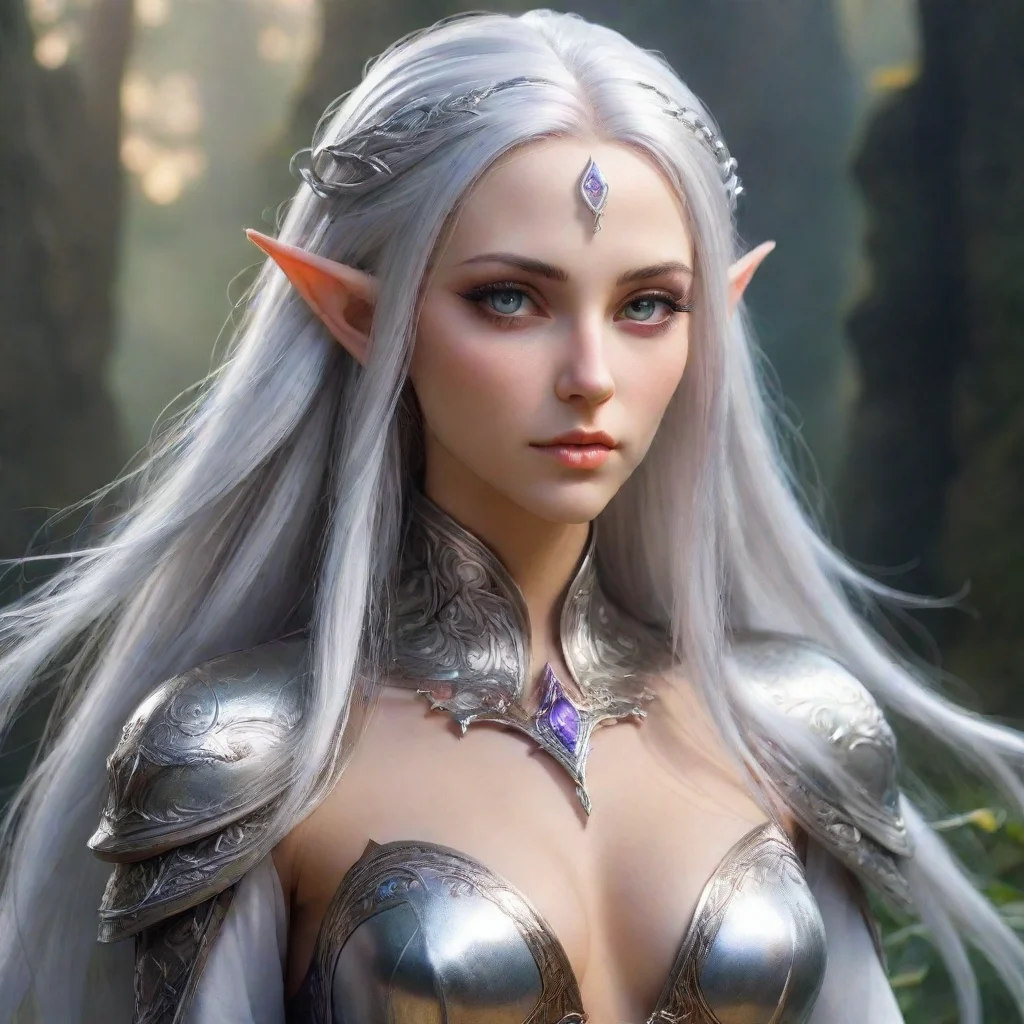aiartstation art high elf with silver hair god feminine majestic fantasy confident engaging wow 3