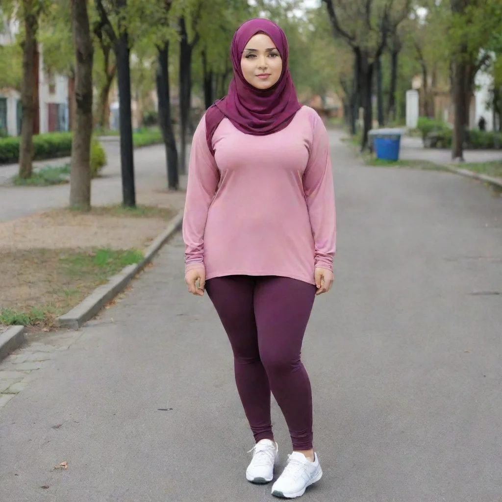 aiartstation art hijab plump leggins confident engaging wow 3