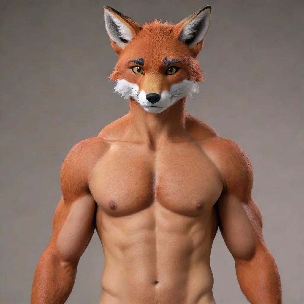 aiartstation art human male turning into a realistic anthro red fox confident engaging wow 3