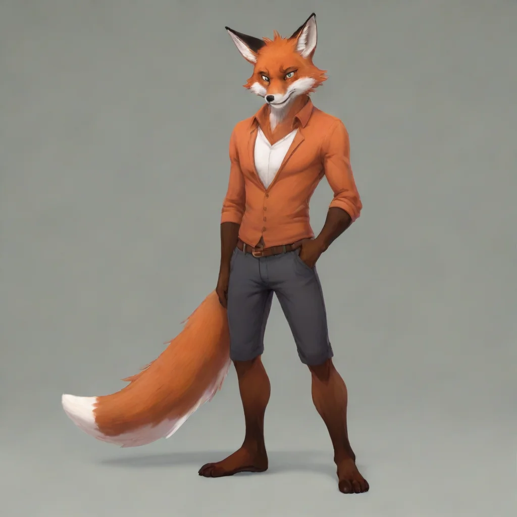 artstation art human male turning into a red fox anthro confident engaging wow 3