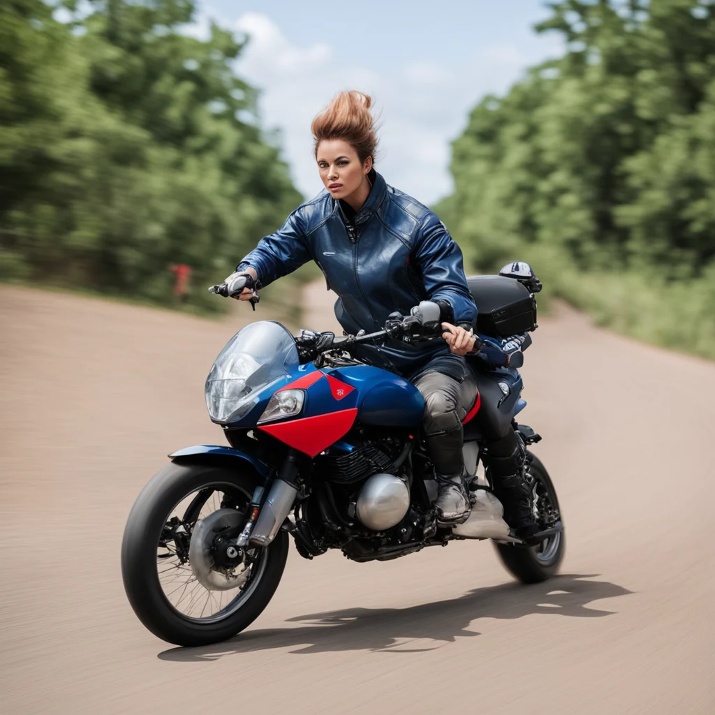 artstation art image of a biker on a gs 1250 motorcycle riding behind a woman on the ground with a baseball bat running after the motorcycle driver confident engaging wow 3