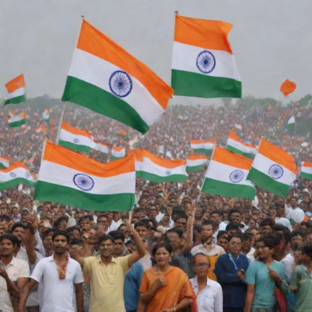 aiartstation art india is celebrating its 77th independence day on august 15%2C 2024. confident engaging wow 3