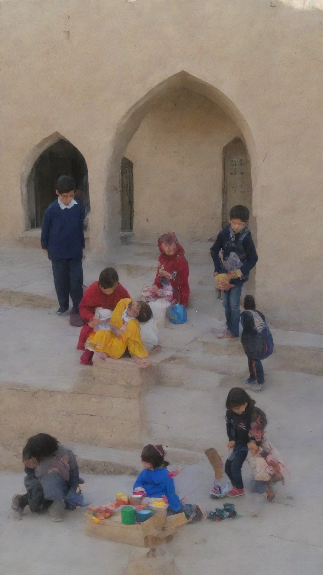 aiartstation art isfahan%27s school building charity festival  confident engaging wow 3 tall