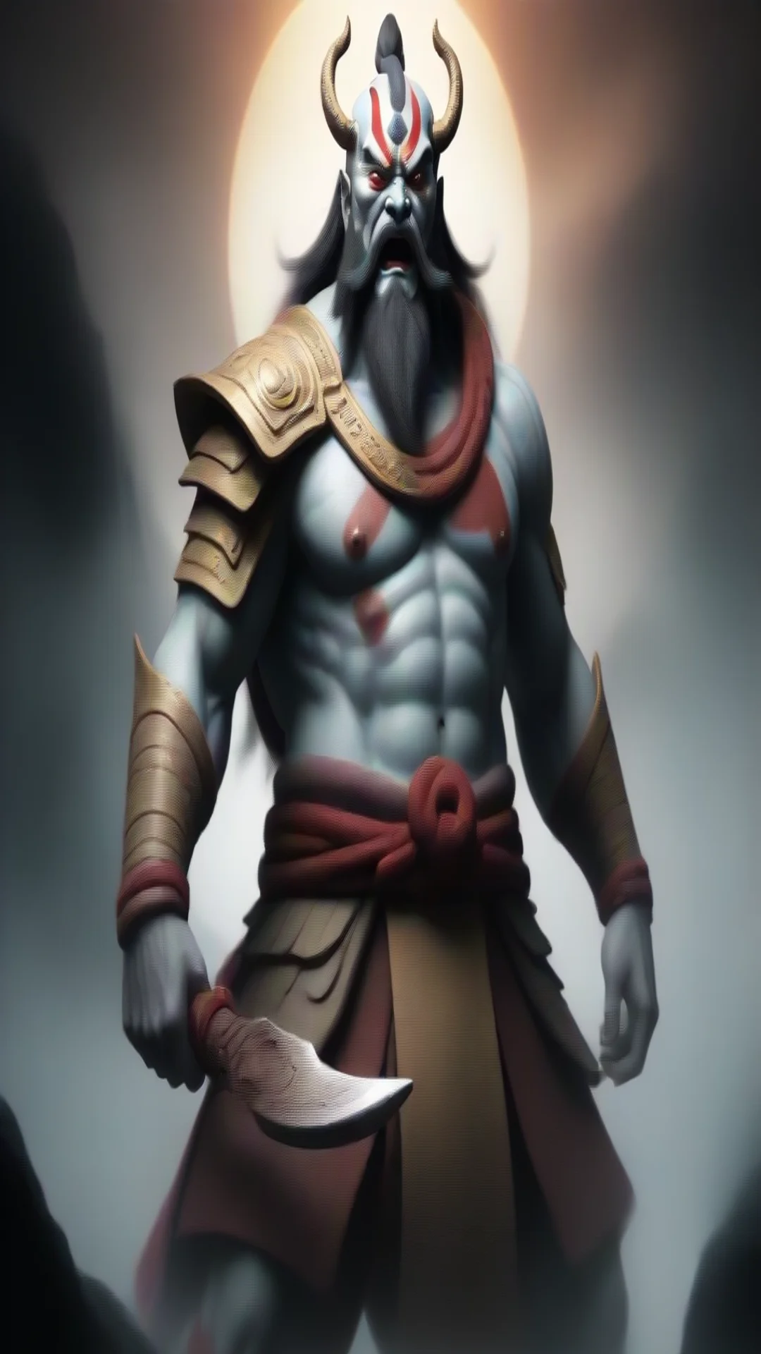 aiartstation art japanese god of war%2C bishamonten confident engaging wow 3 tall