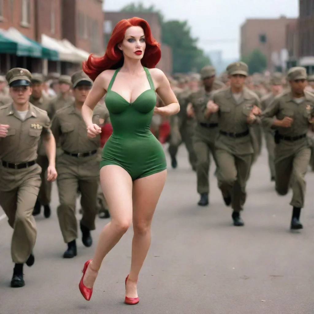 aiartstation art jessica rabbit as army recruit%2C running confident engaging wow 3