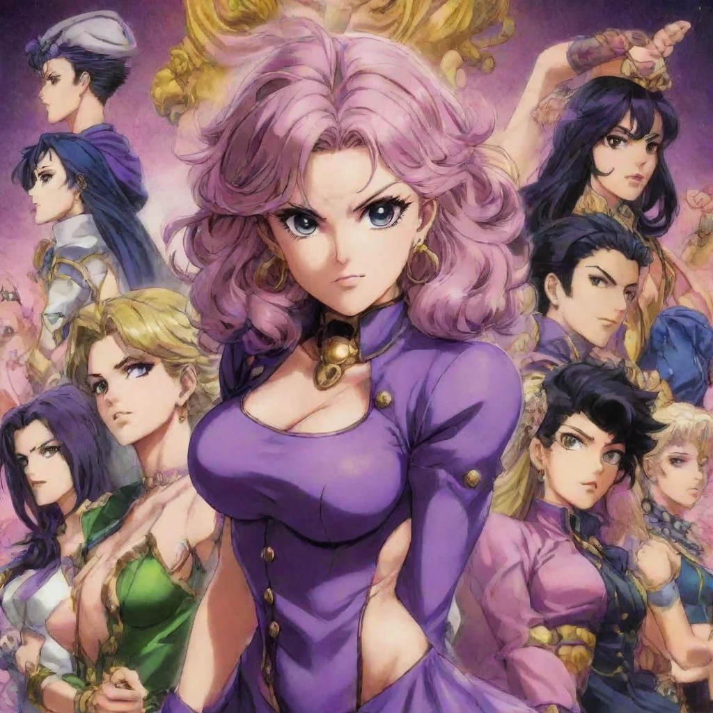 aiartstation art jojo%27s bizarre adventure female anime confident engaging wow 3