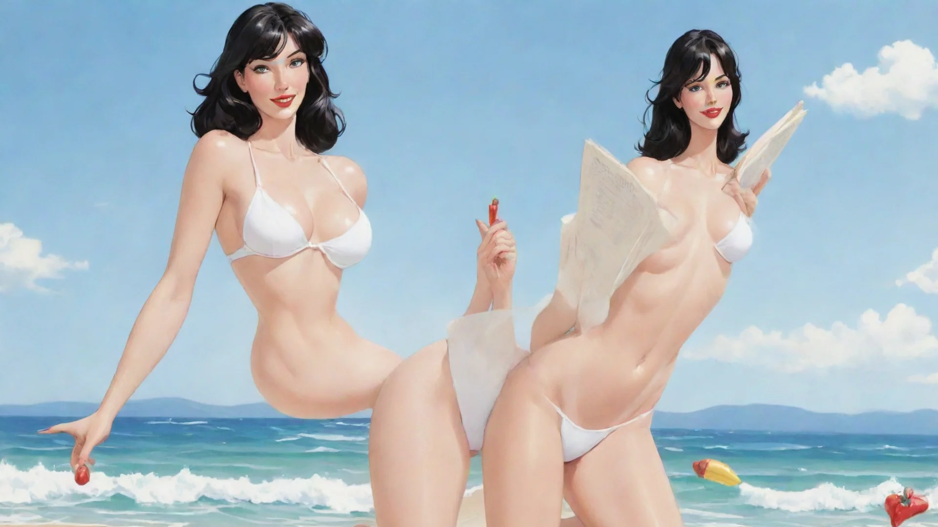 artstation art joy pepper super book cartoon white bikini confident engaging wow 3 hdwidescreen