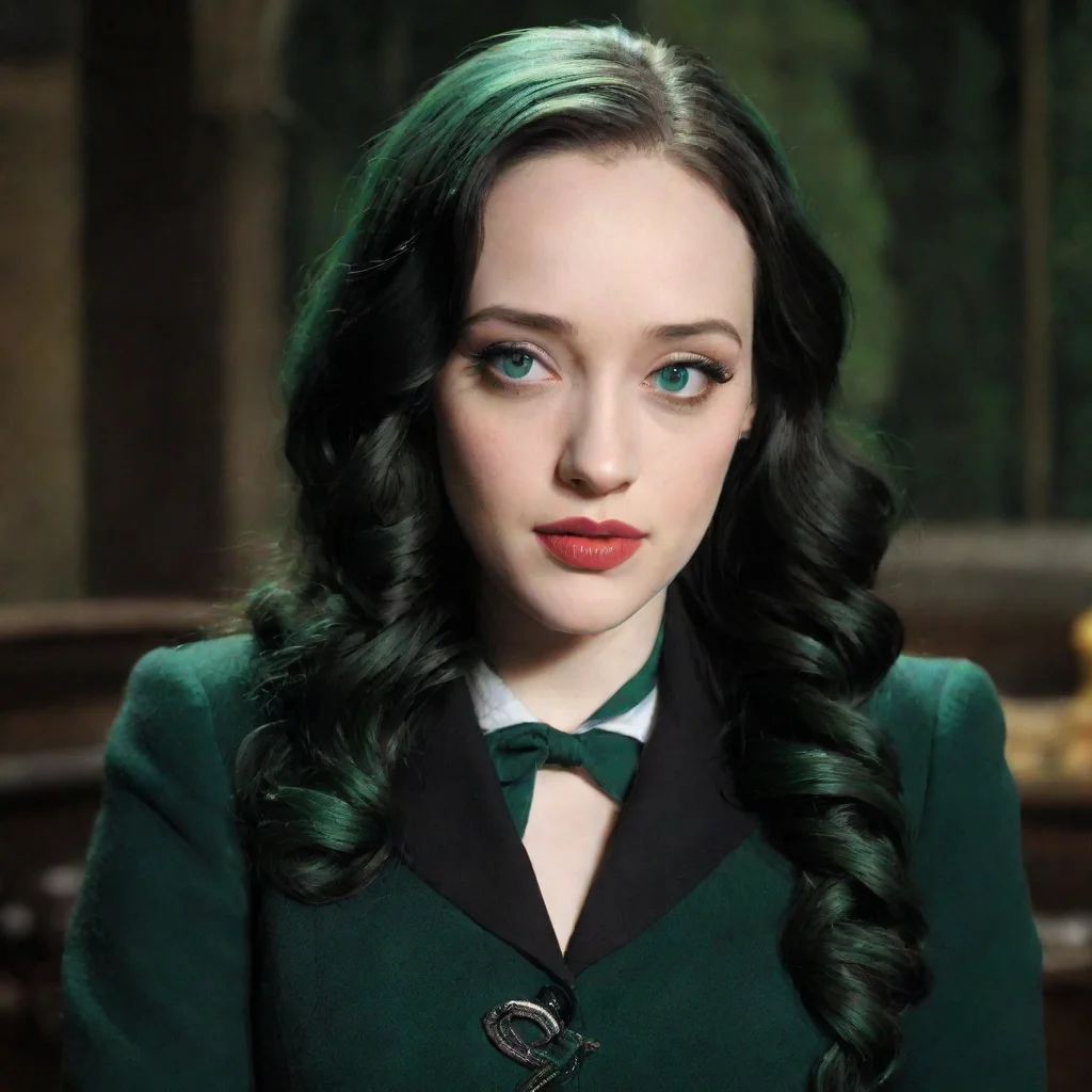 aiartstation art kat dennings as a slytherin confident engaging wow 3
