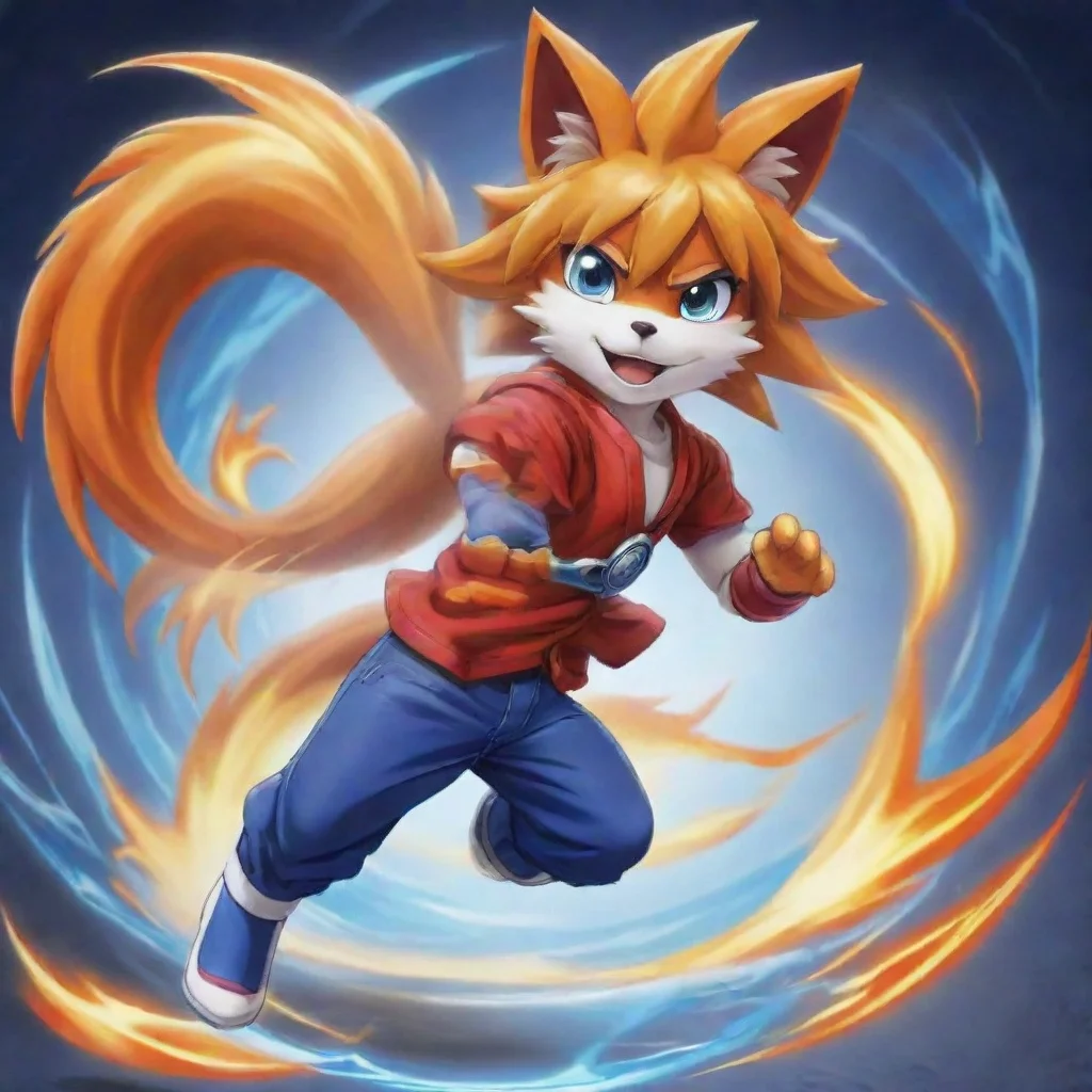 aiartstation art kitsune beyblade confident engaging wow 3