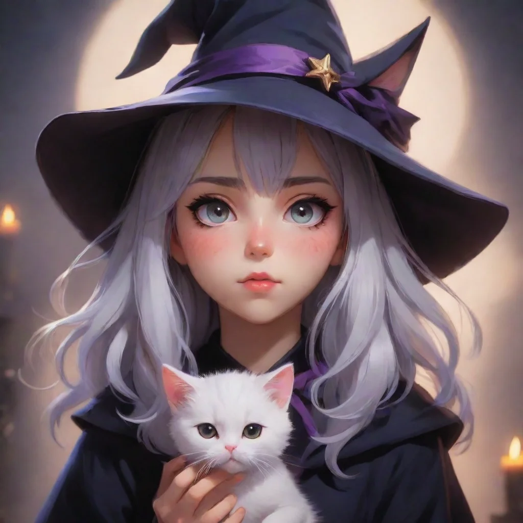 aiartstation art kitten witch aesthetic artstation anime ghibli hd epic portrait art confident engaging wow 3