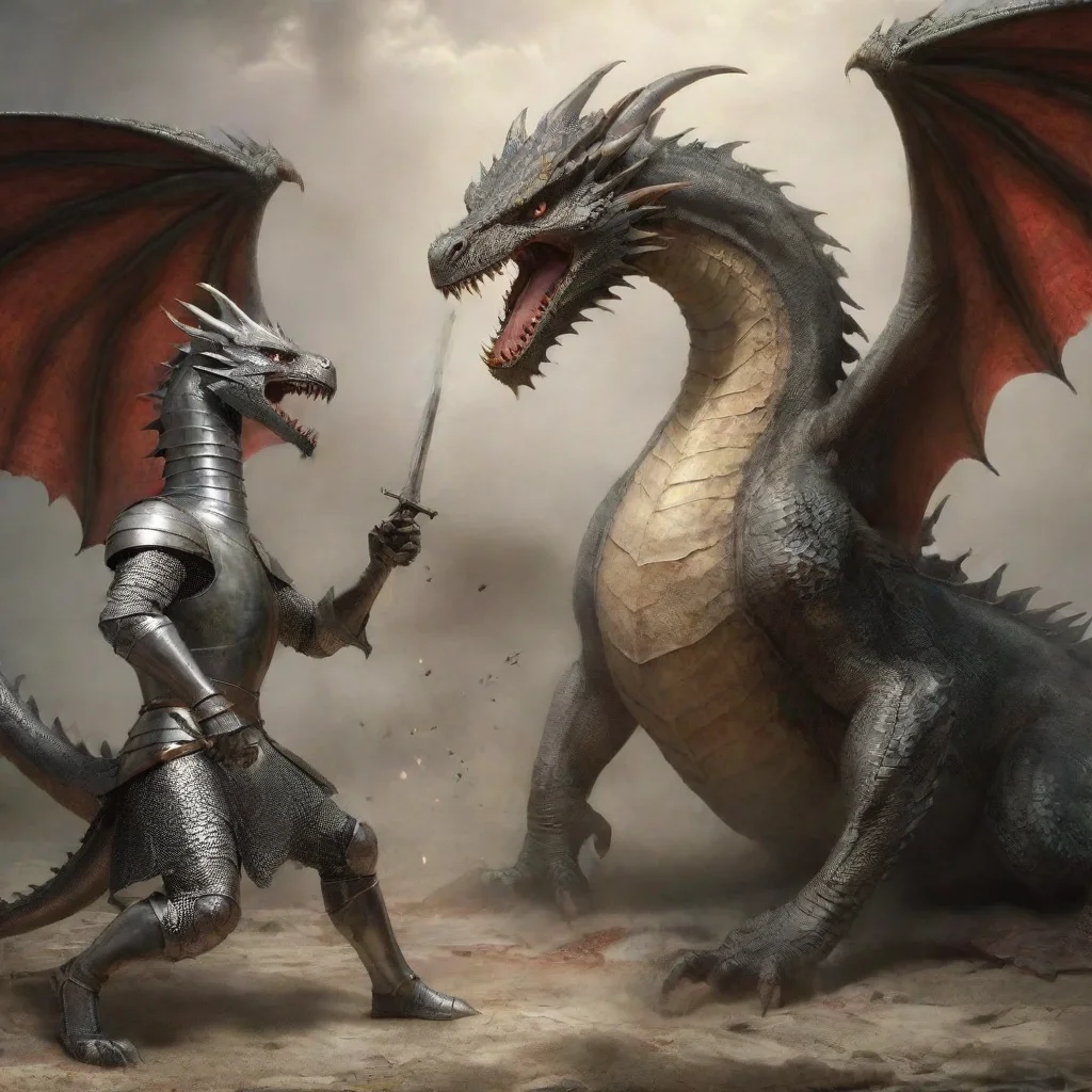 artstation art knight fighting a huge dragon in the style of medieval scriptures you would see around the 12th century 1920 h 1080 hd confident engaging wow 3