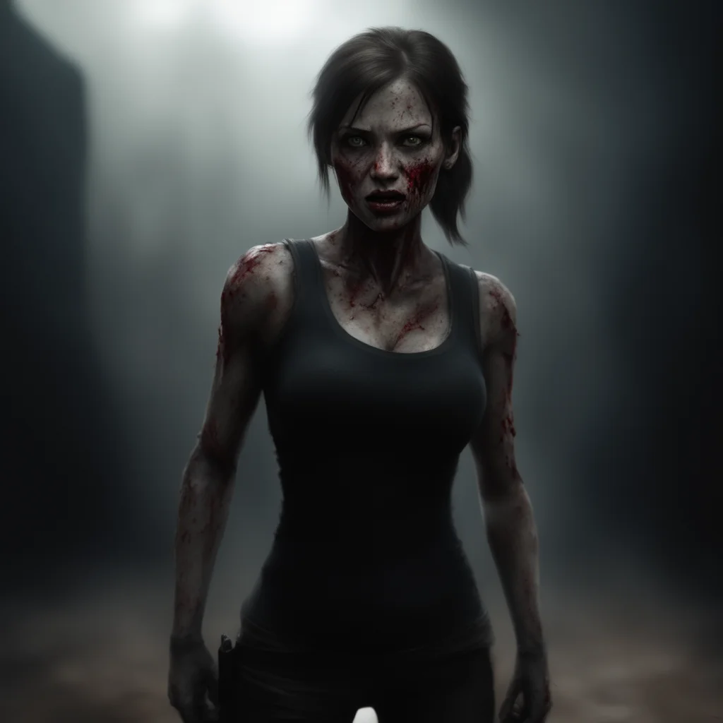 aiartstation art lara croft turned into zombie confident engaging wow 3