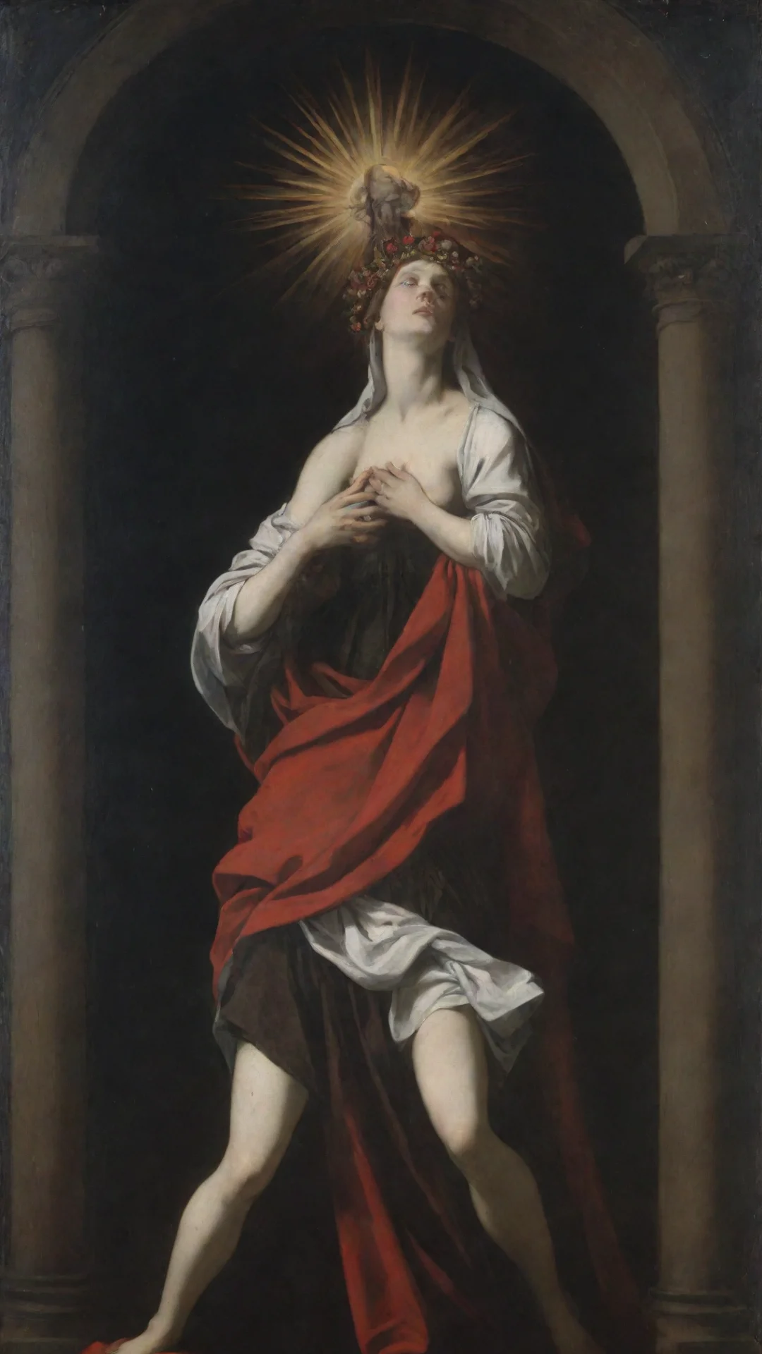 aiartstation art le tableau %22la mort de la vierge%22%2C par le peintre caravage%2C %C3%A0 la fa%C3%A7on d%27un vitrail. confident engaging wow 3 tall