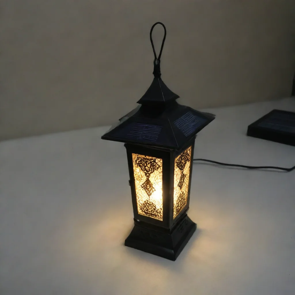 aiartstation art led lights with solar panels for ramadan lantern  confident engaging wow 3