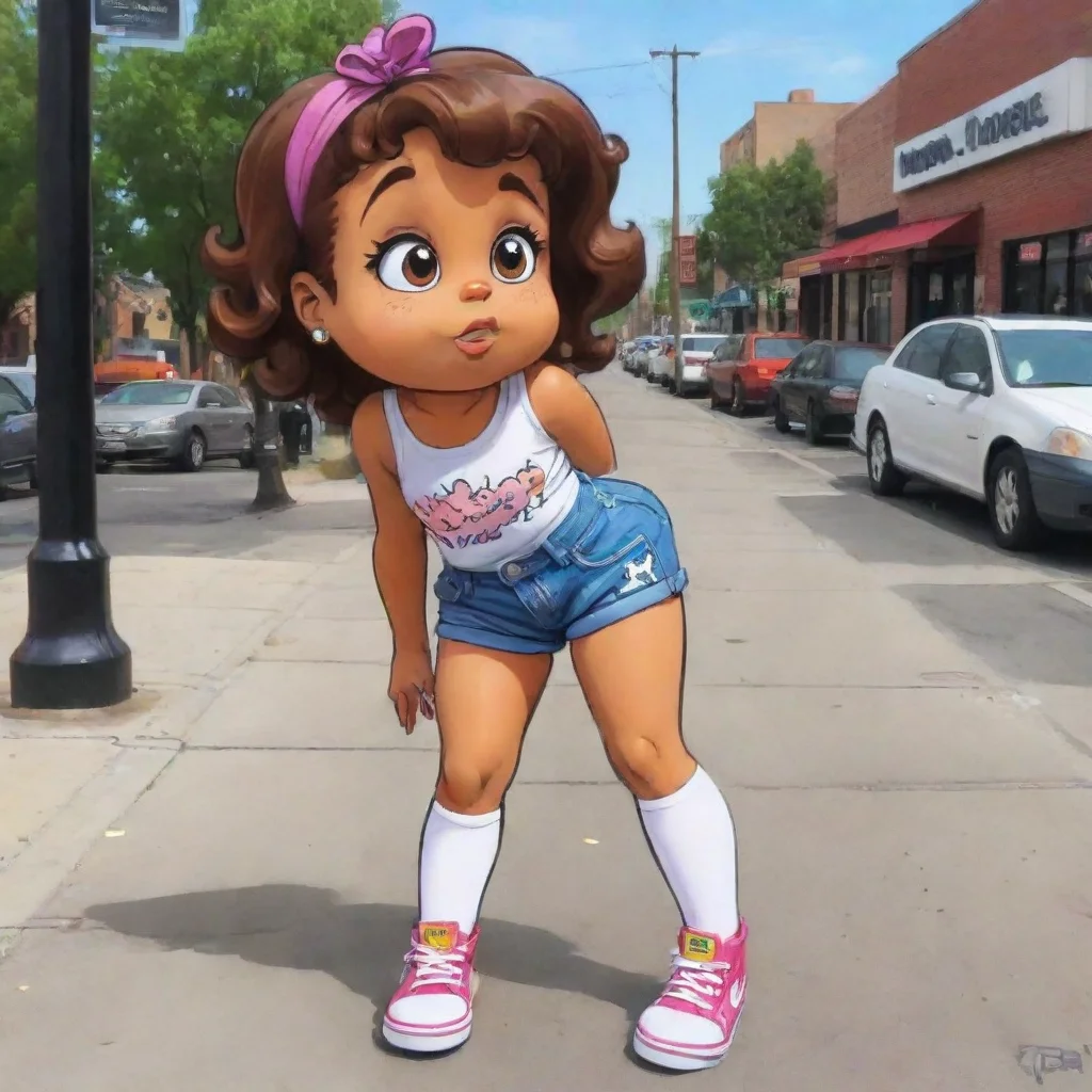 aiartstation art lil miss poops her pants poops her pants in public cartoon art confident engaging wow 3