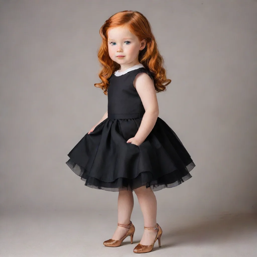 aiartstation art little ginger girl%2C beautiful%2C wearing high heels confident engaging wow 3