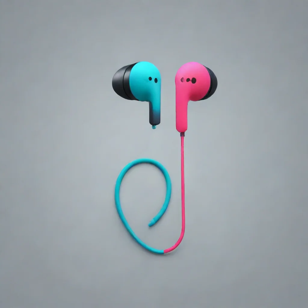 aiartstation art logo earphones minimalistic app duo colors confident engaging wow 3