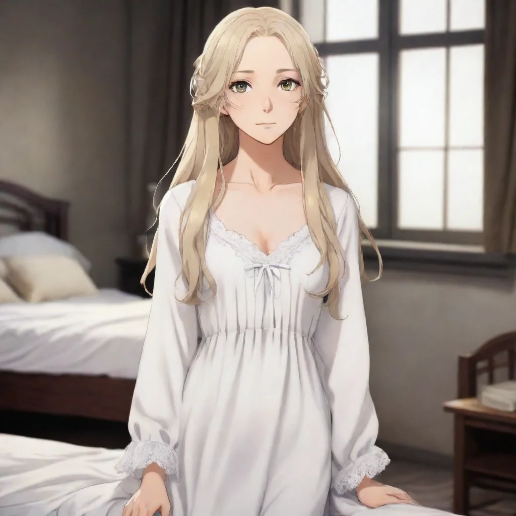 artstation art long blonde hair and white nightgown in bungou stray dogs style confident engaging wow 3