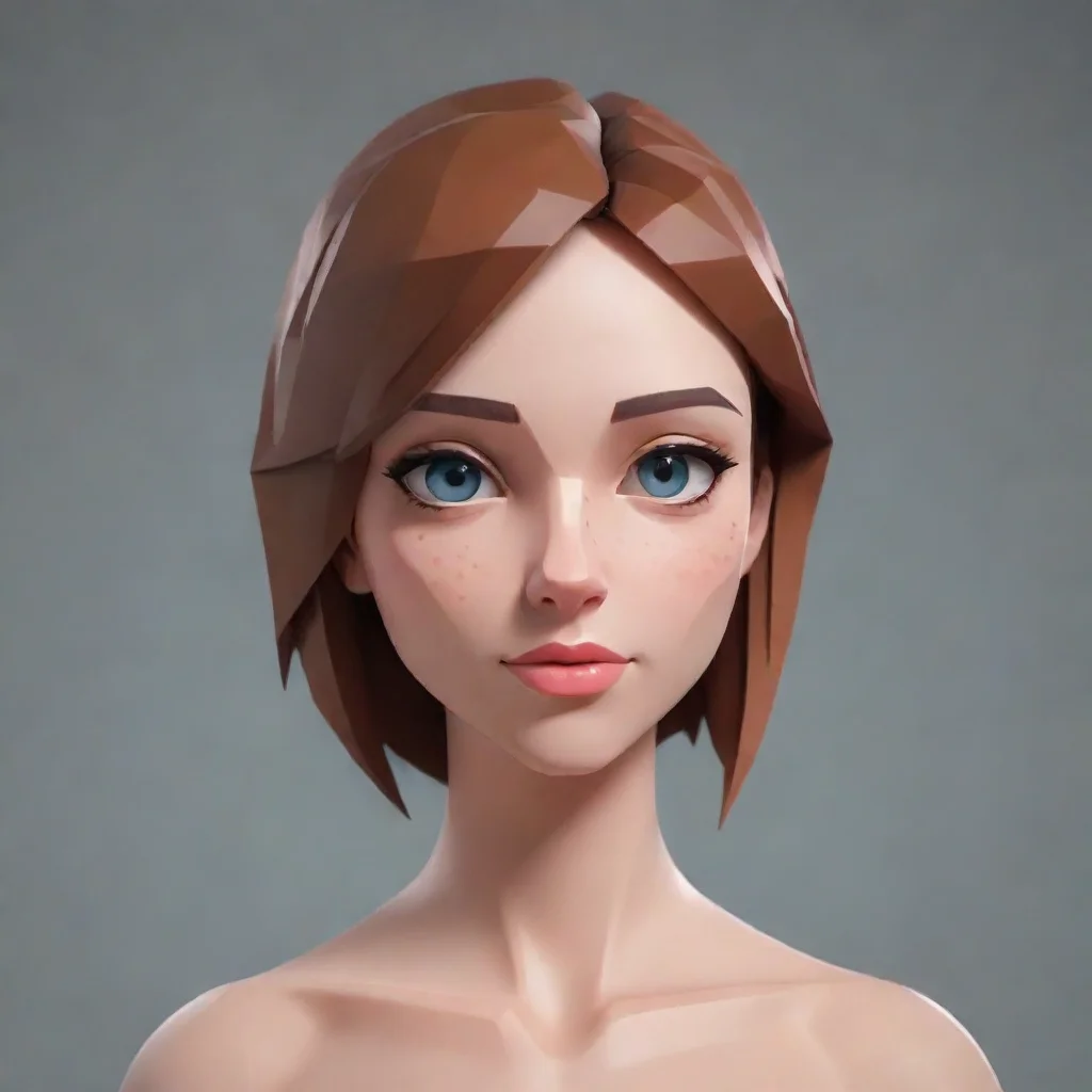 artstation art lowpoly girl confident engaging wow 3