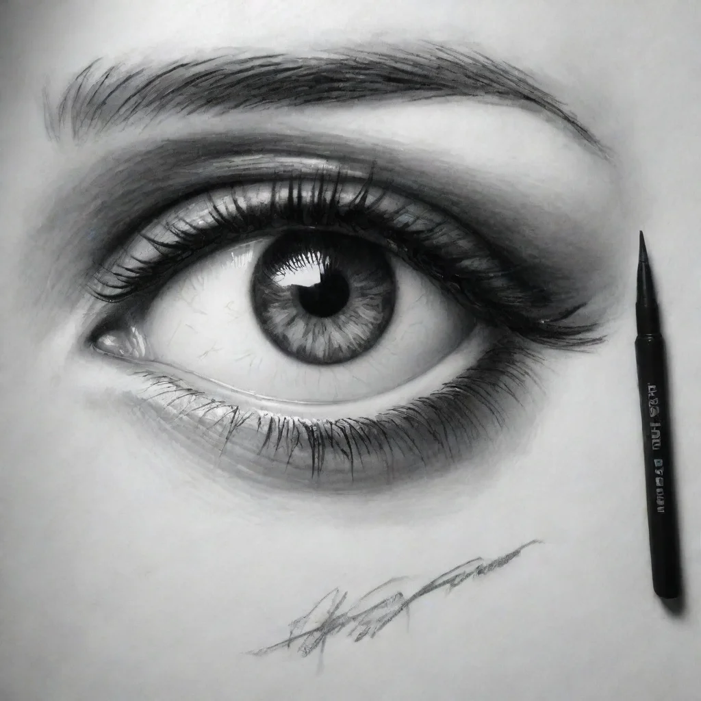aiartstation art make me a eye using charcoal pencil with a signature name   thirdy confident engaging wow 3