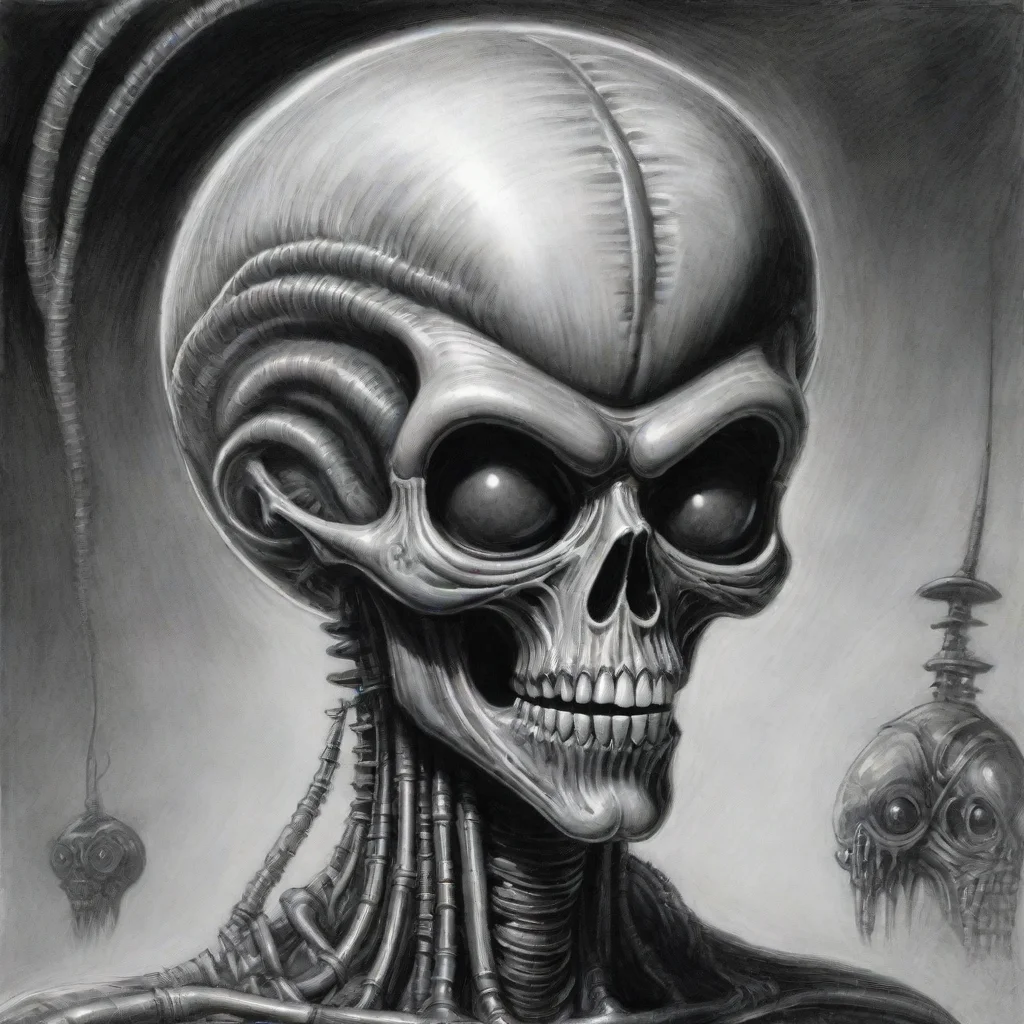 aiartstation art martian from mars attacks drawn by hr giger confident engaging wow 3
