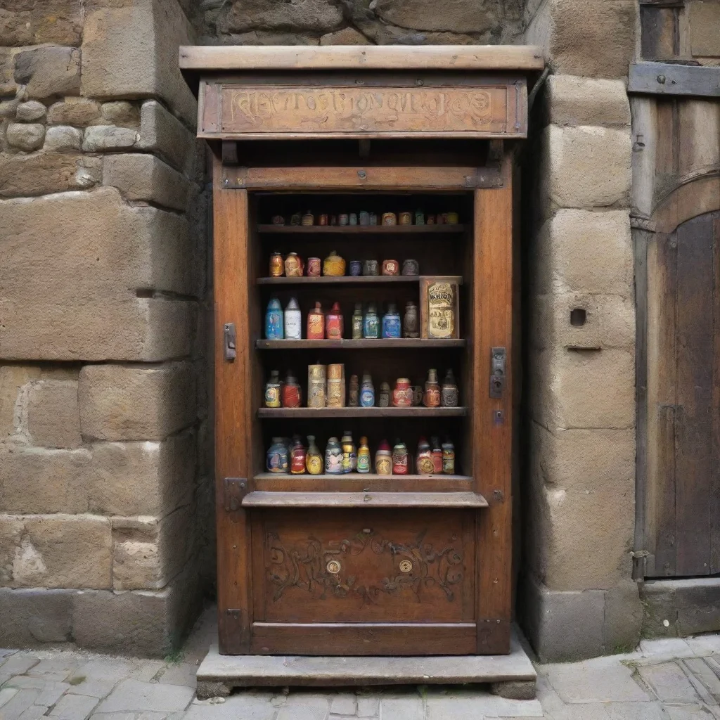 artstation art medieval vending machine confident engaging wow 3