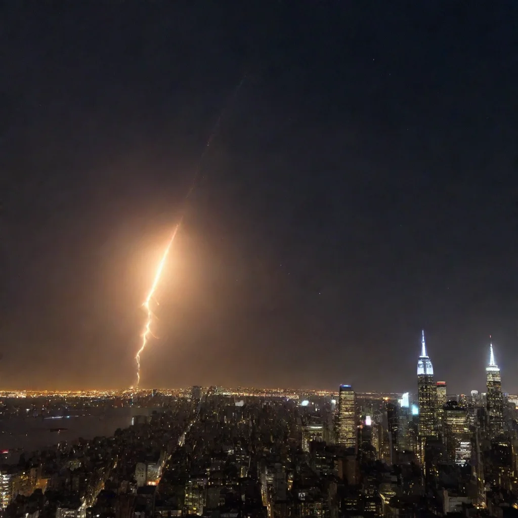 artstation art meteor apocalypse in new york city night confident engaging wow 3