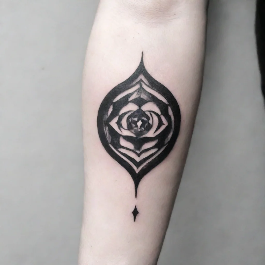 aiartstation art minimalistic black and white tattoo confident engaging wow 3