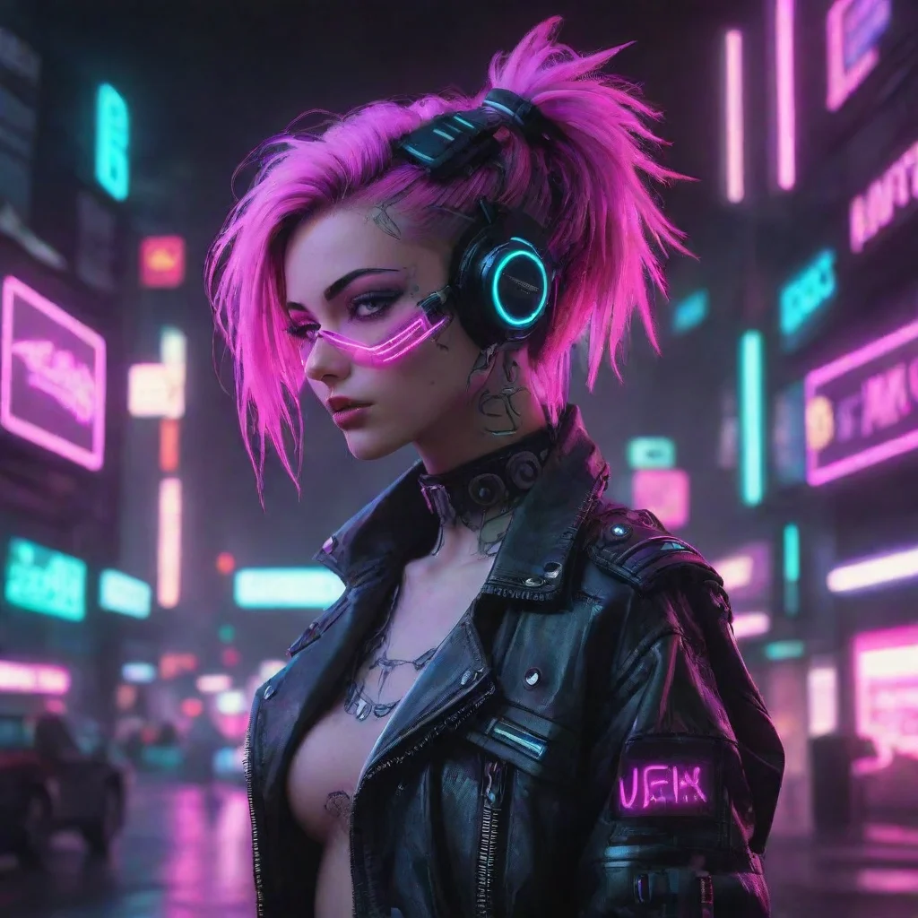aiartstation art neon punk cyberpunk hd aesthetic  confident engaging wow 3