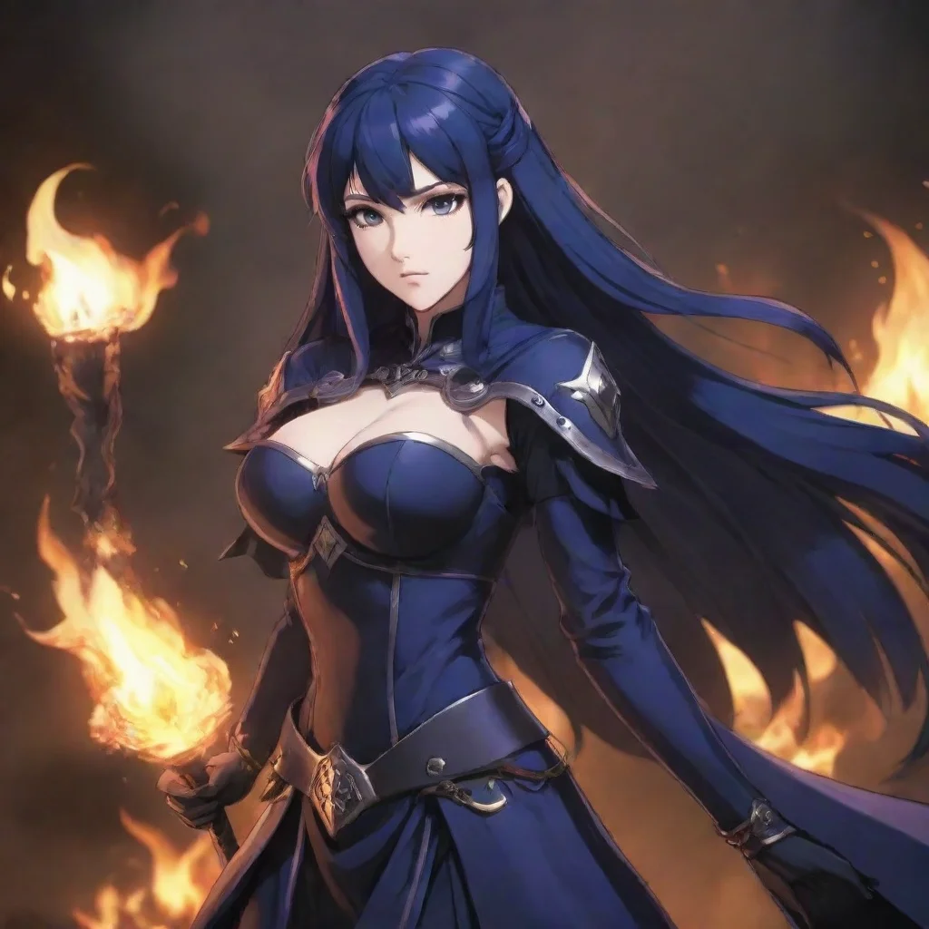 artstation art nyx fire emblem wielding dark magic looking at viewer expressionless anime confident engaging wow 3