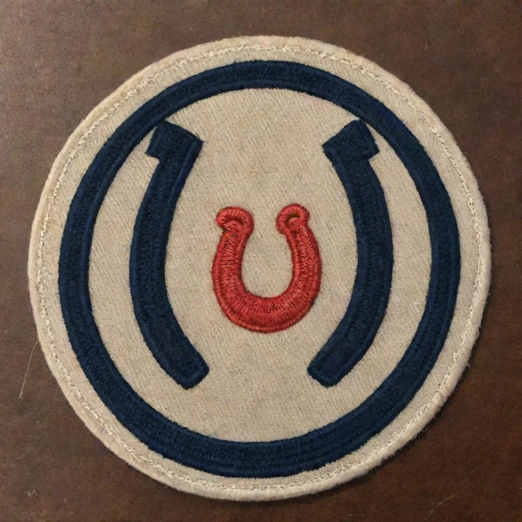 aiartstation art patch with horseshoe on it  confident engaging wow 3