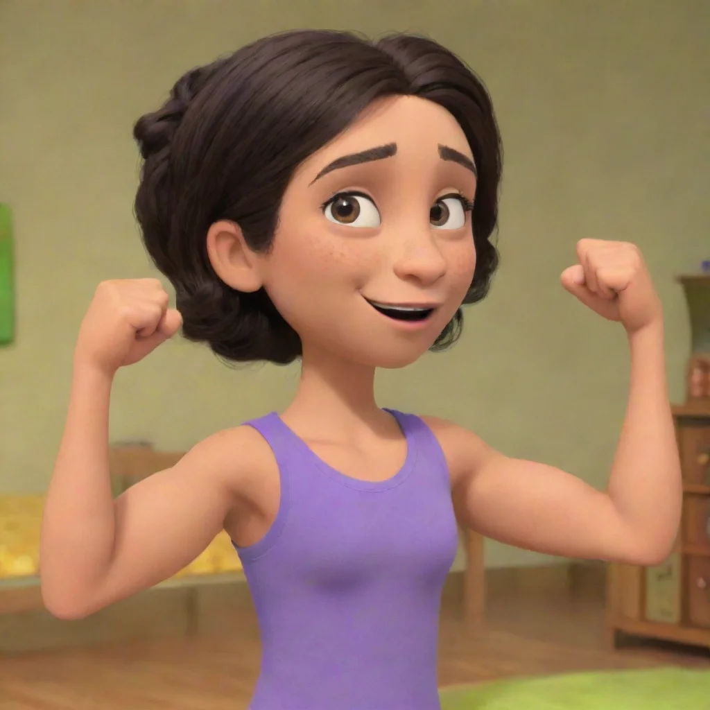 aiartstation art pbs kids%3A alma%E2%80%99s way%3A alma%E2%80%99s mom biceps flex confident engaging wow 3