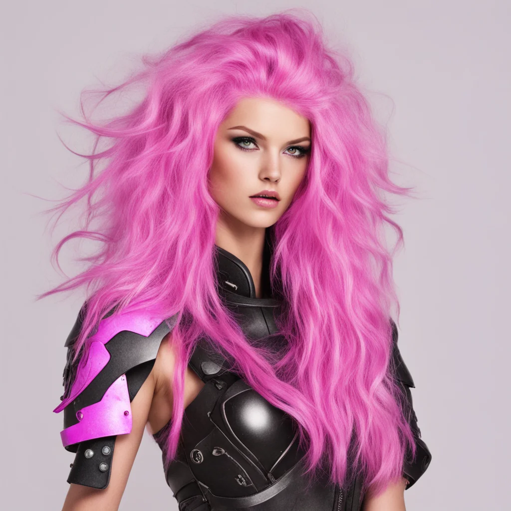 artstation art pink hair warrior confident engaging wow 3