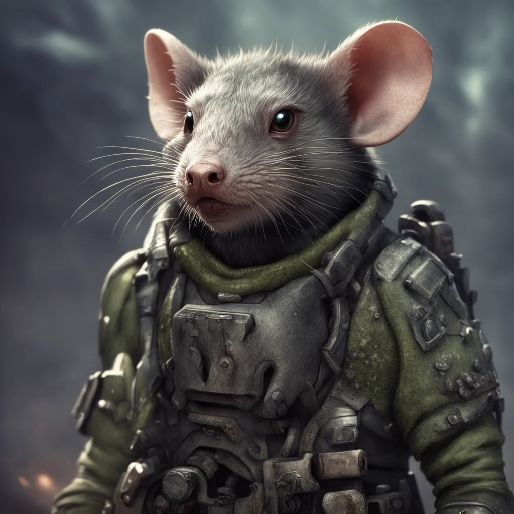 artstation art plague rat trooper staring directly into the camera in focus concept art ultra detailed trending on artstation 35mm confident engaging wow 3