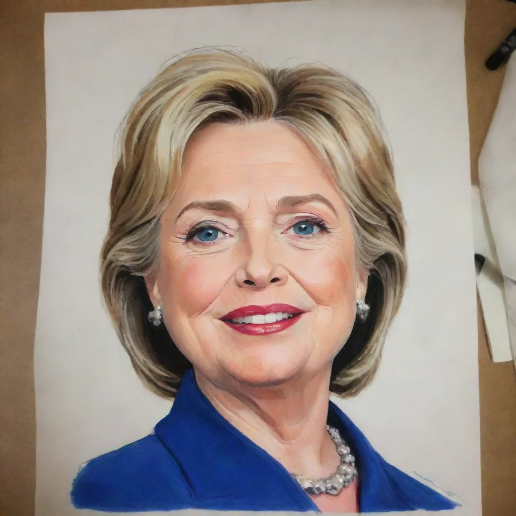 artstation art poorly drawn hillary clinton confident engaging wow 3