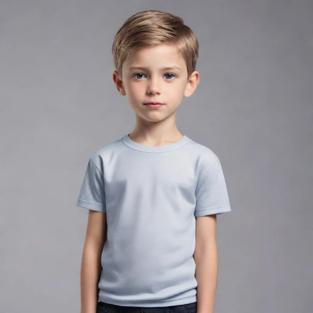 aiartstation art realistic%2C school boy%2C wear only t shirt confident engaging wow 3