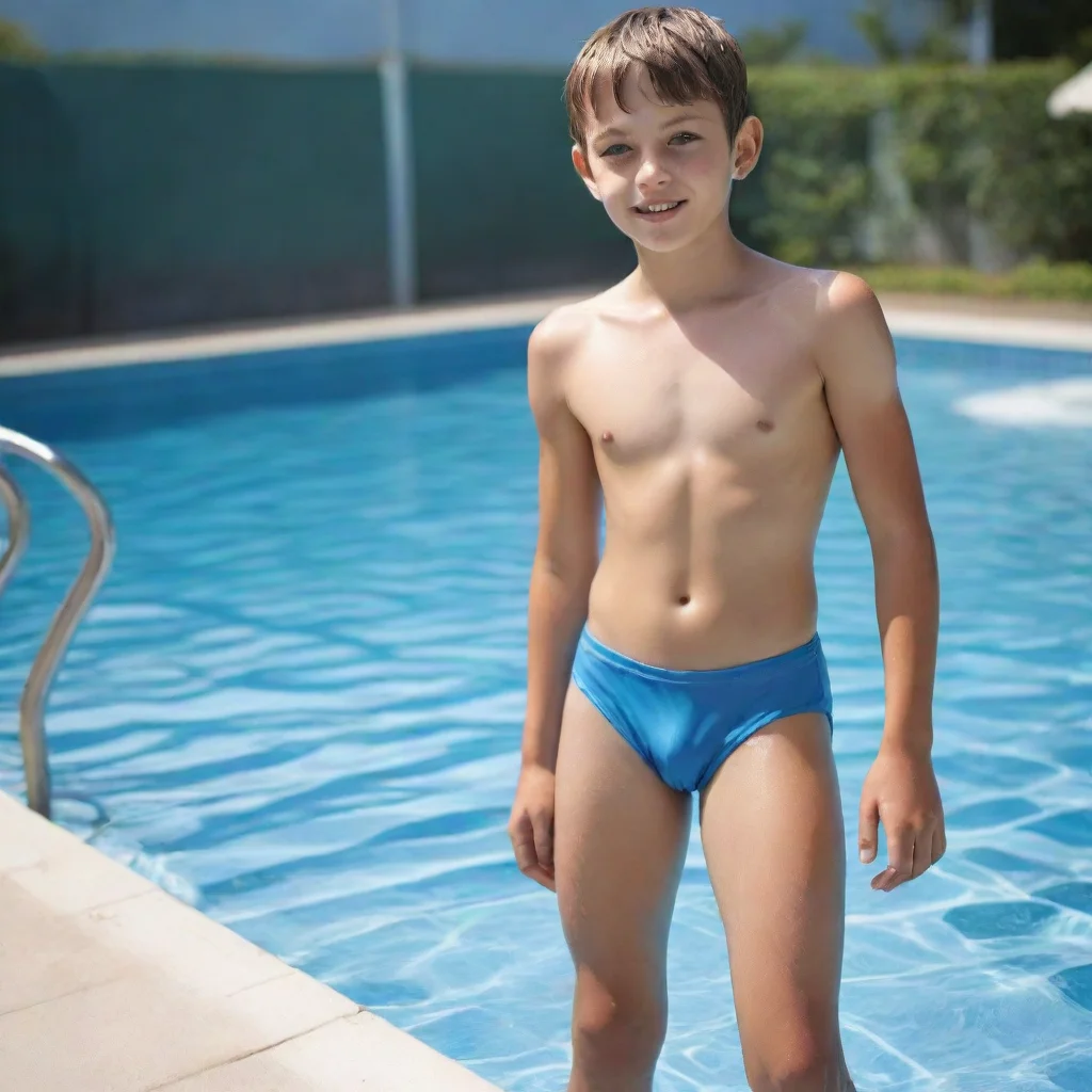 aiartstation art realistic%2C school boy%2C wear wet underpants%2C in swimmung pool confident engaging wow 3