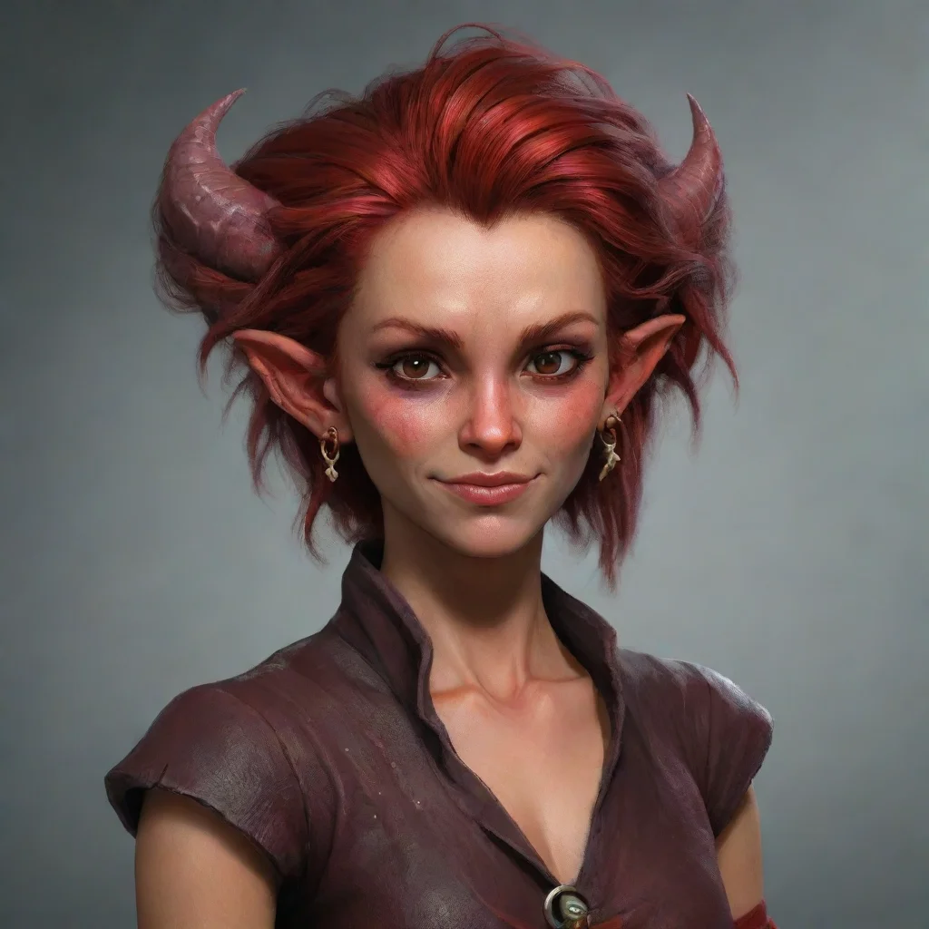 aiartstation art red skined female teifling confident engaging wow 3