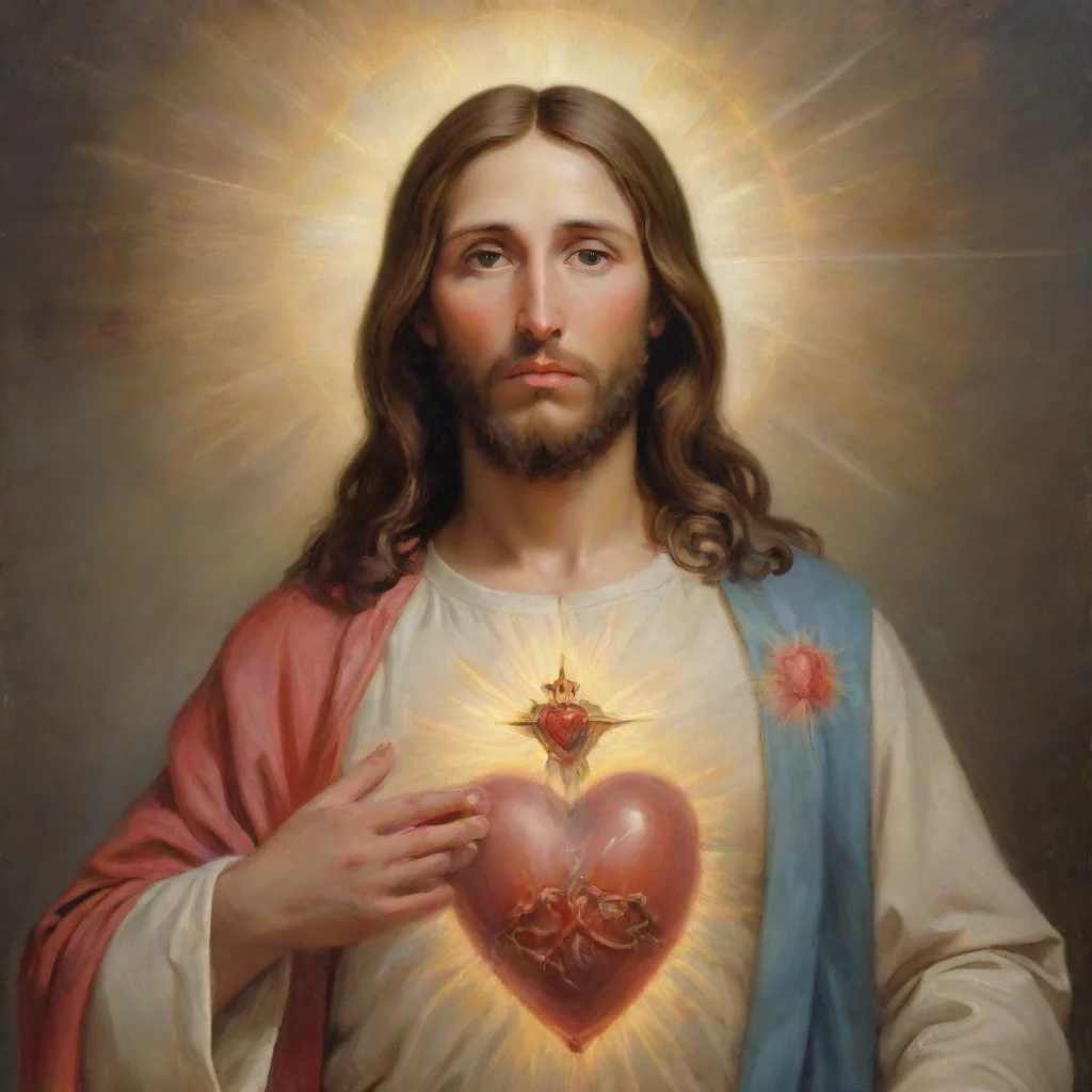 aiartstation art sacred heart of jesus confident engaging wow 3