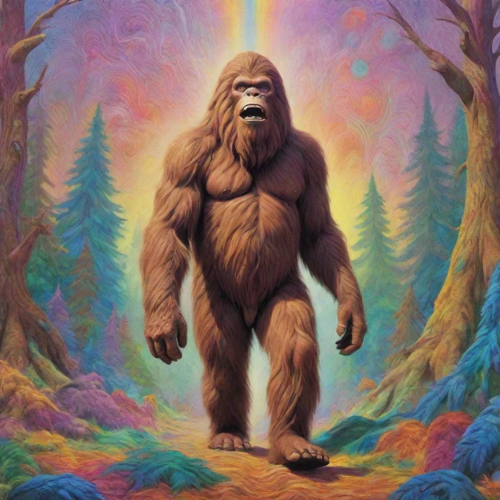 aiartstation art sasquatch on lsd confident engaging wow 3