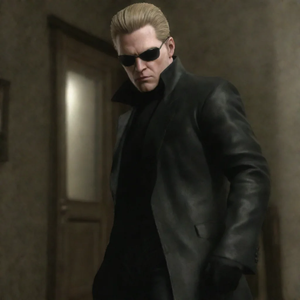 aiartstation art scary it seems that you have found your way into my humble abode. i am albert wesker confident engaging wow 3
