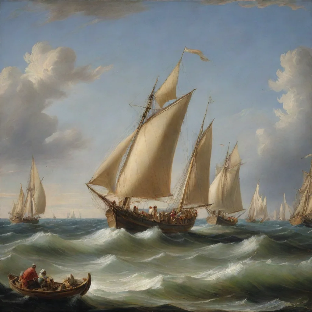 aiartstation art sea with sailboats im stil von gian lorenzo bernini confident engaging wow 3