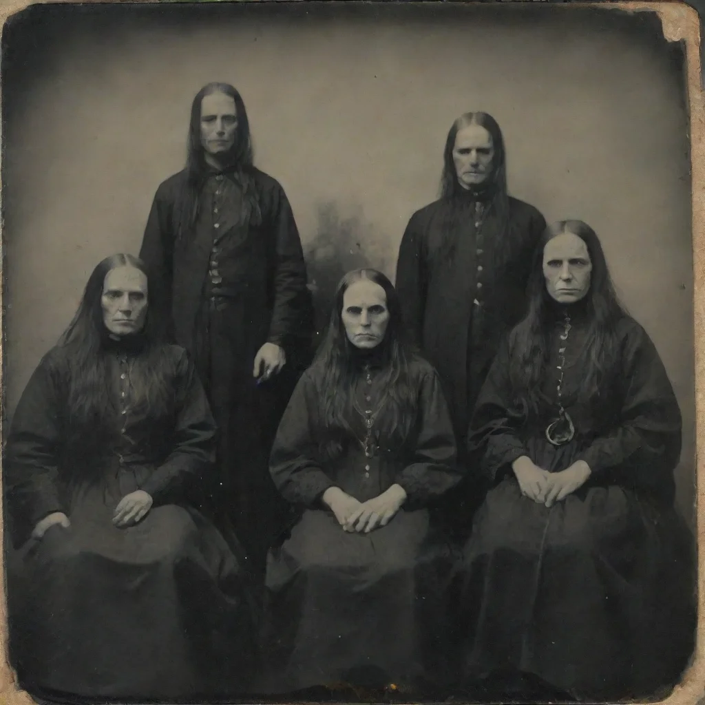 aiartstation art senior citizen black metal band called shyla wqho album cover tintype 1900s confident engaging wow 3