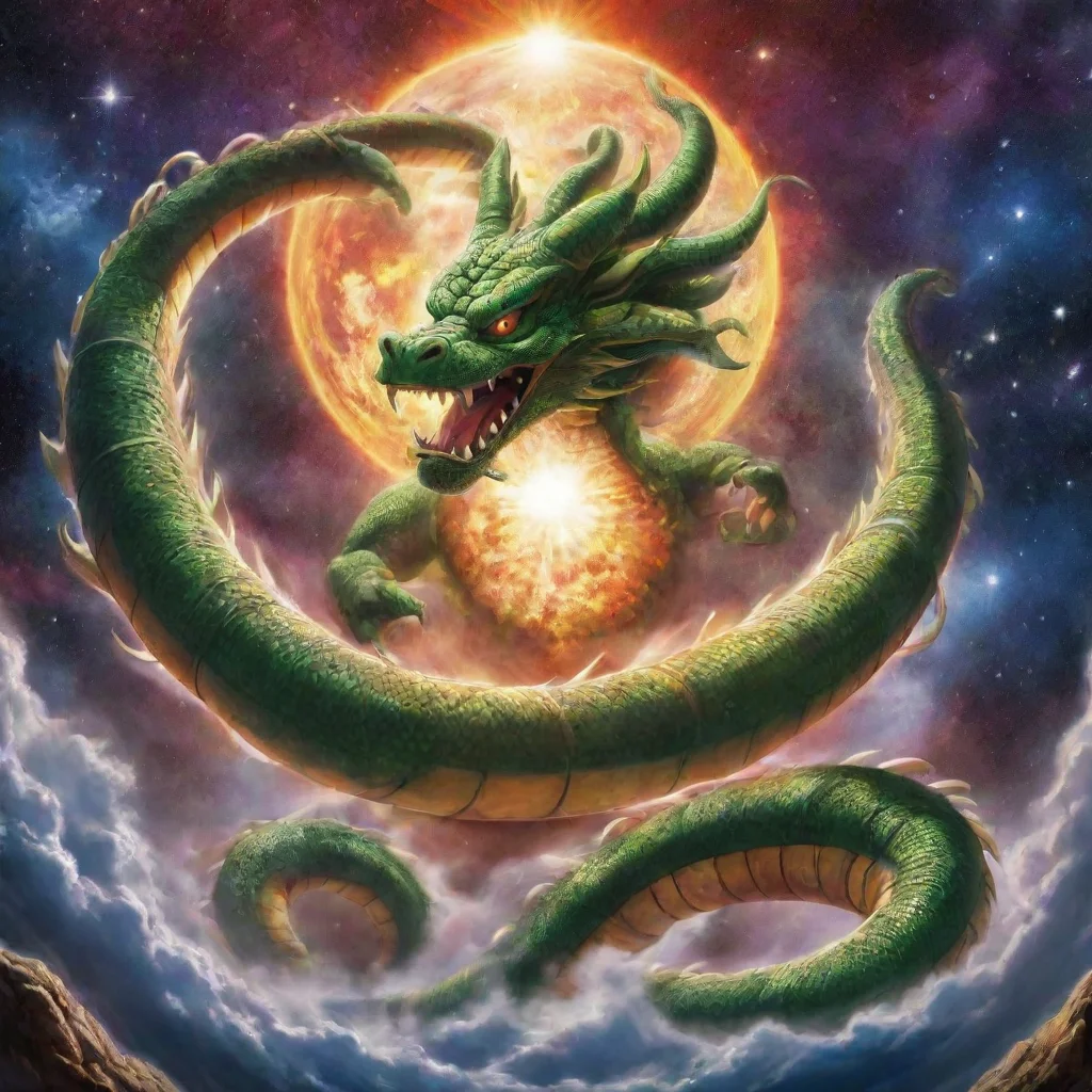 aiartstation art shenron dragon surrounding to the universe 7  confident engaging wow 3