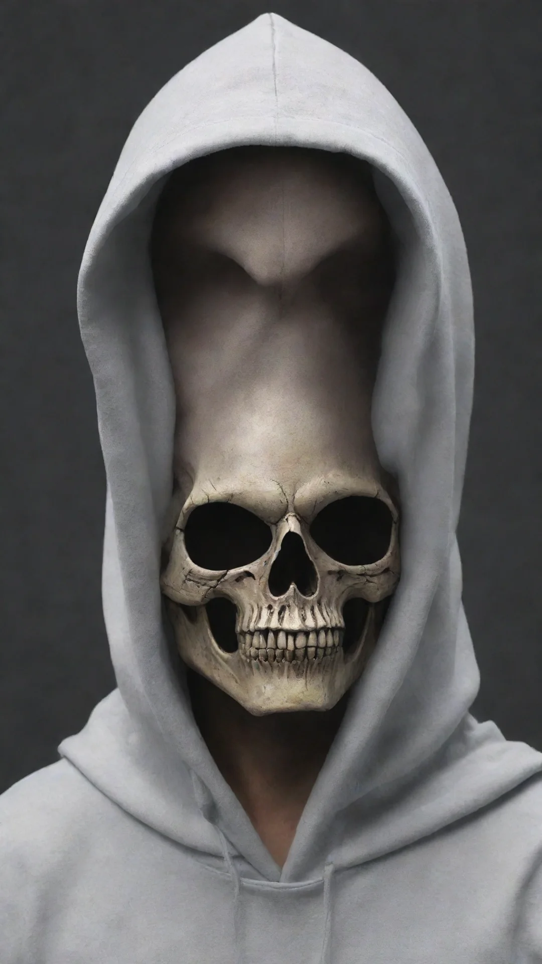 artstation art skull mask with hoodie confident engaging wow 3 tall