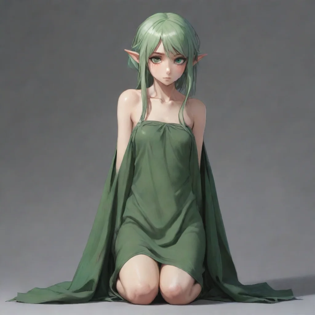aiartstation art slave elf woman damaged cloth shy sad anime confident engaging wow 3