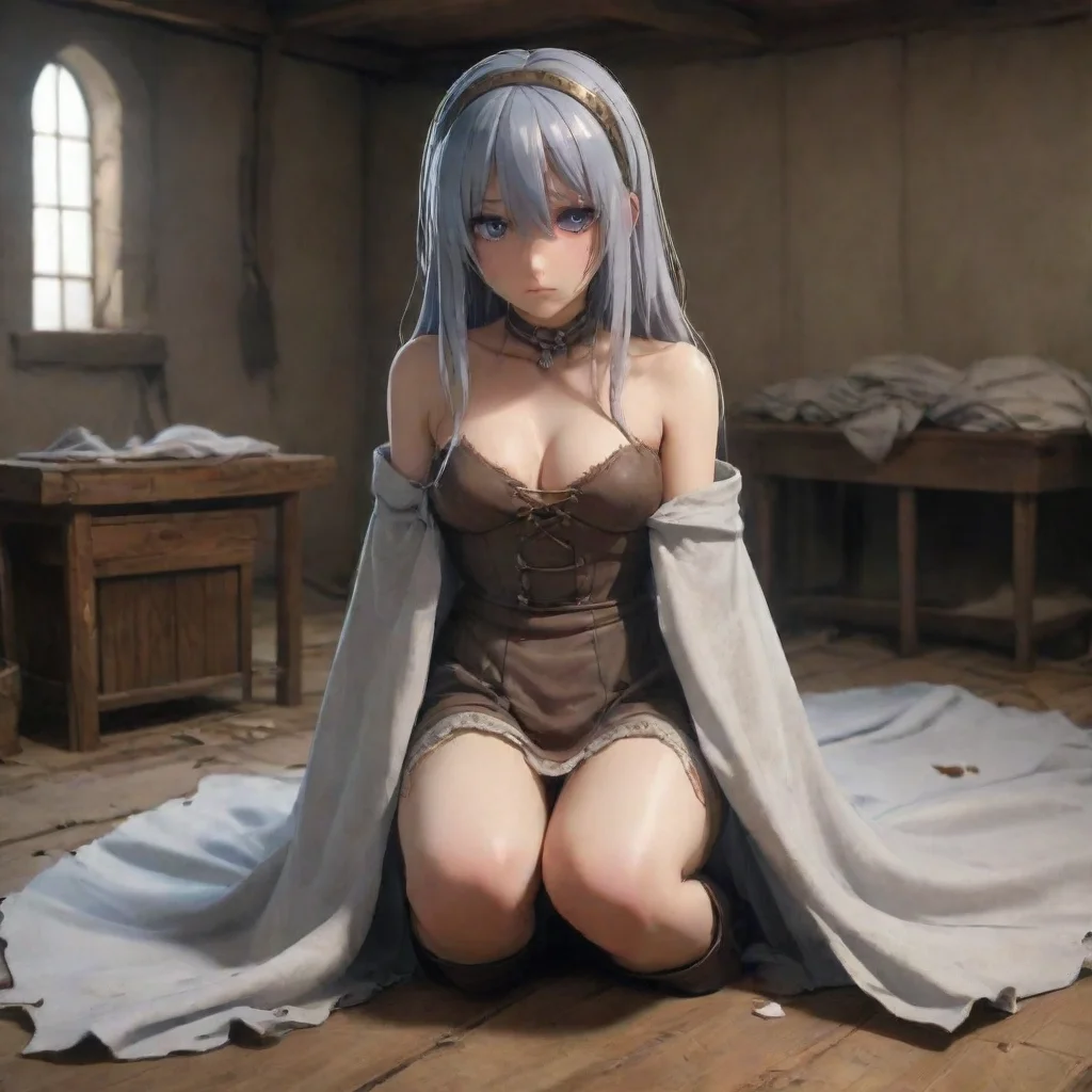 artstation art slave horsegirl damaged cloth shy sad anime medieval room confident engaging wow 3